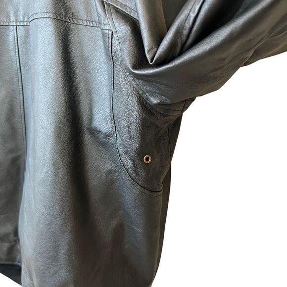 Black Leather Pabst Beer Exclusive Burk’s Bay Napa Bomber Jacket - Picture 13 of 16